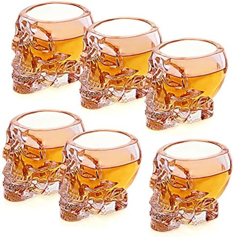 זכוכית שקופה של מיג ' יפט חידוש גולגולת פנים משקאות חריפים, כלי שתייה דקורטיביים ליל כל הקדושים-2.8