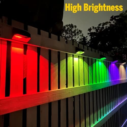 8 צבעים, חשכה לשחר סיפון אור, גדר שמש אורות חיצוני אייפ65 עמיד למים, שמש חיצוני אורות לחצר אחורית