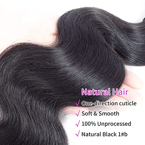 שיער טבעי חבילות ברזילאי גוף גל שיער 3 חבילות לא מעובד בתולה שיער טבעי כפול ערב 3 חבילות גוף גל שיער