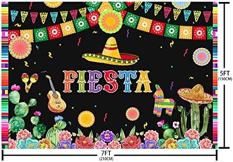 Sendy Sendy 7x5ft מקסיקני פיאסטה פסטיבל תפאורה קישוטים למסיבות יום הולדת ציוד דגלי צבע Cinco