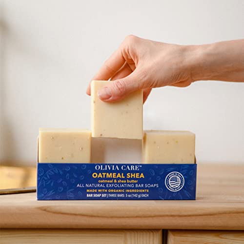 אוליביה טיפול טבעי סבון-כל טבעי שיבולת שועל שיאה סבון בר עשה עם מרכיבים אורגניים 3 חבילה של 5