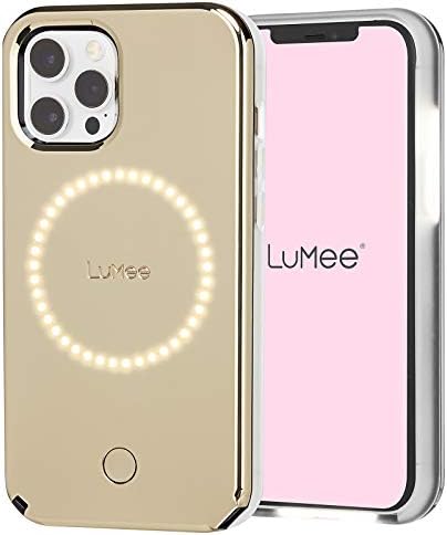 Lumee Halo - הולוגרפית - מארז Selfie הדלקת לאייפון 12 פרו מקסימום - תאורה קדמית ואחורית - 6.7 אינץ ' - הולוגרפית