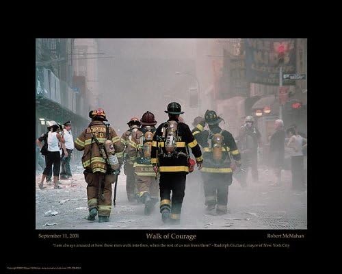 הליכה של אומץ 9/11 כבאי תמונה 22 על 28 הדפסת פוסטר