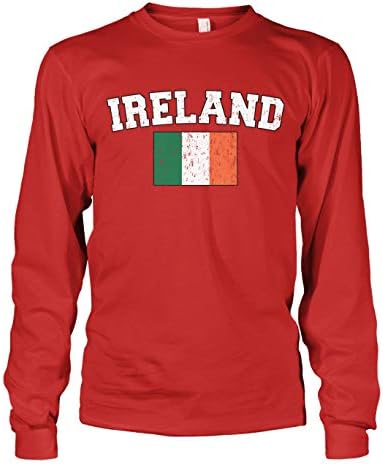 סייברטלה גברים של דהוי במצוקה אירי אירלנד דגל ארוך שרוול חולצה