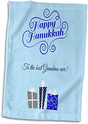 3drose Brooklynmeme Hanukkah - Hanukka שמח לסבתא הטובה ביותר אי פעם - מגבות