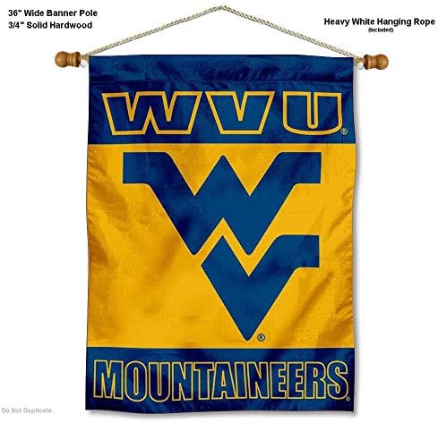 מטפסי הרים מערב וירג'יניה סט דגל דגל דו צדדי ומערך עץ עץ עץ