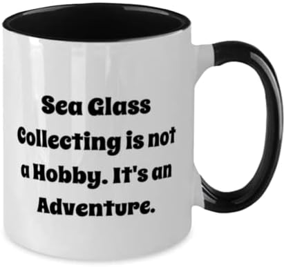איסוף זכוכית ים אינו תחביב. זכוכית ים אוספת ספל שני טון 11 oz, מהנה של זכוכית ים מתנות, כוס