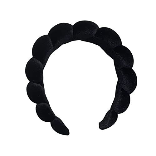 נשים של מרופד סרט, קטיפה סרט עבור בנות, אופנה גומייה לשיער שיער סטיילינג אבזרים, שחור