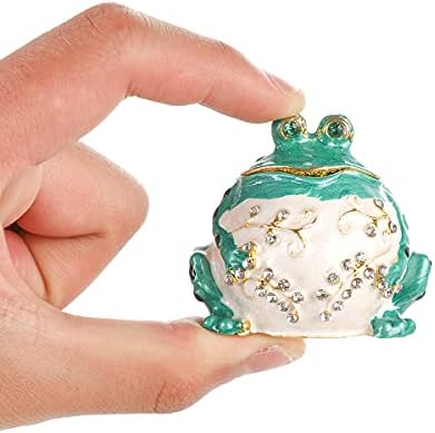 לונגשנג-מאז 2001-בעבודת יד צפרדע תכשיט תיבת משובץ חדש יפה בעלי החיים תכשיטי תיבת מתנות