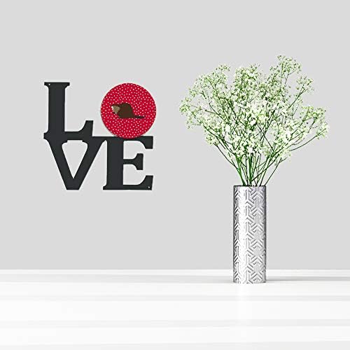 אוצרות קרוליין 5300 וולוו אירואסי בונה אהבה מתכת קיר יצירות אמנות אהבה, אדום,