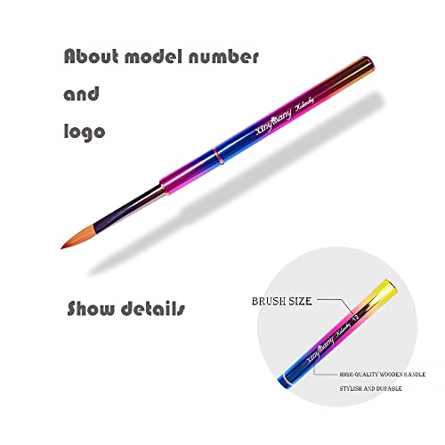 נייל מברשת אקריליק צבע הדרגתי שינוי, נייל מברשות 1 יחידות עם עט מחזיק.ציור כלי עיצוב.
