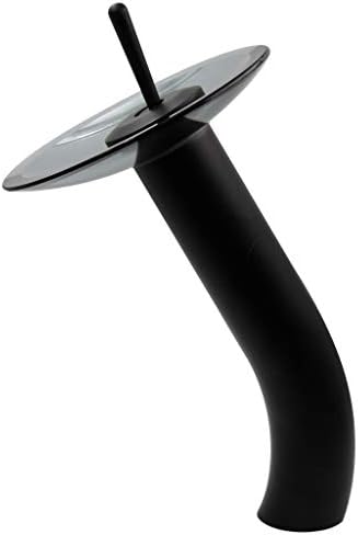 Novatto GF-001MB-S נפילות מנוף מנוף יחיד ברז ברז, זכוכית שחור/עשן מט, שחור מט/זכוכית עשן