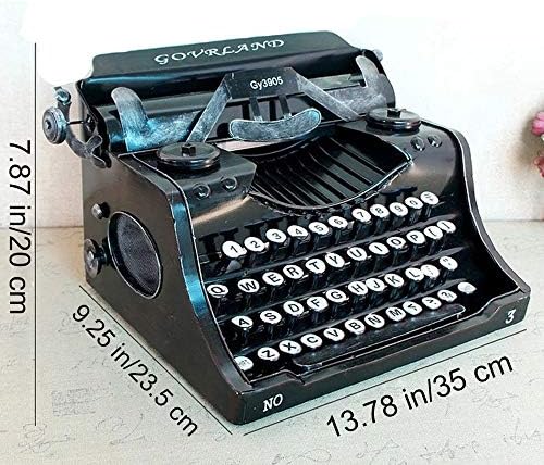 רטרו וינטג 'קופסת מוזיקה של מכונת כתיבה, קישוטים לקישוט עתיק ביתי, קישוטים, אבזרים דגם בר בעבודת יד, למתנות