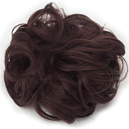 פוט פצפוץ גומיית תסרוקת גבוהה פאה מבולגן שיער לחמניית תוספות צ ' יגון שיער חתיכה