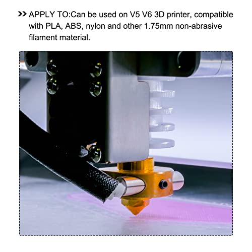 Metallixity 3D מדפסת זרבובית 14 יחידות, מכבש חרירי פליז - עבור מדפסת V5 V6 3D