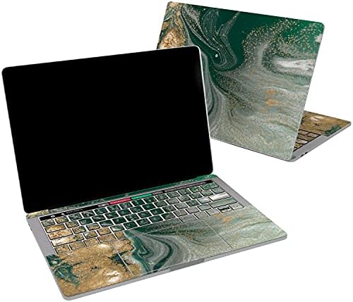 Cavka Vinyl Mancal עור תואם ל- MacBook Pro 16 M1 Pro 14 2021 AIR 13 M2 2022 רשתית 2015 MAC 11 MAC 12 ירוק יוקרה