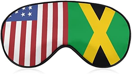 ארהב פיאג דגל ג'מייקני מצחיק מסיכת עיניים שינה רכה כיסוי עיניים מכוסות עיניים עם רצועה מתכווננת צפונית לגברים נשים