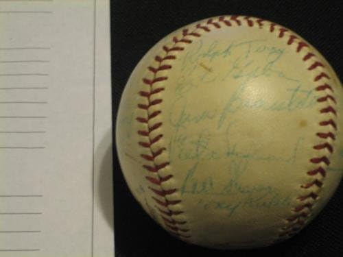 1959 צוות ינקיס חתם על חתימה בייסבול ברה, פורד, הווארד JSA ו- PSA - כדורי בייסבול עם חתימות