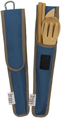 כלי טיול במבוק של כלי במבוק - כלים מוגדרים עם תיק נשיאה, אינדיגו