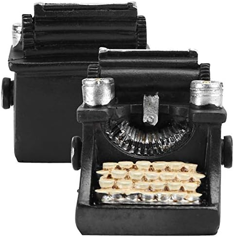 רנבו מכונת כתיבה פסל, מעודן מיני מכונת כתיבה קישוטי 2 יחידות עבור שולחן קישוט עבור משרד עבור בית