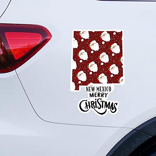 ניו מקסיקו מדינת בית מדבקות חג המולד עכברים חג המולד ניו מקסיקו מפת מכונית מדבקות קישור חג מולד מדבקות