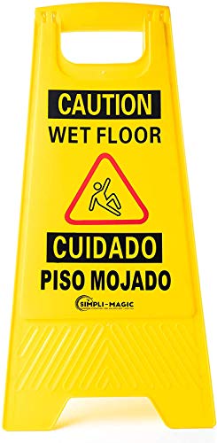 זהירות רטוב רצפת קונוסים אנגלית / ספרדית אזהרות