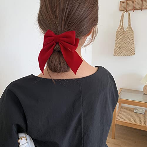 JDefeg Barrette יין אדום Big Bow Bow Hairpin New