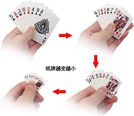 קלפים כחולים-טרוונים מכווצים קלפים קסמים טריקים גדולים לכרטיס משחק קטן Magie Magie קוסם מקרוב