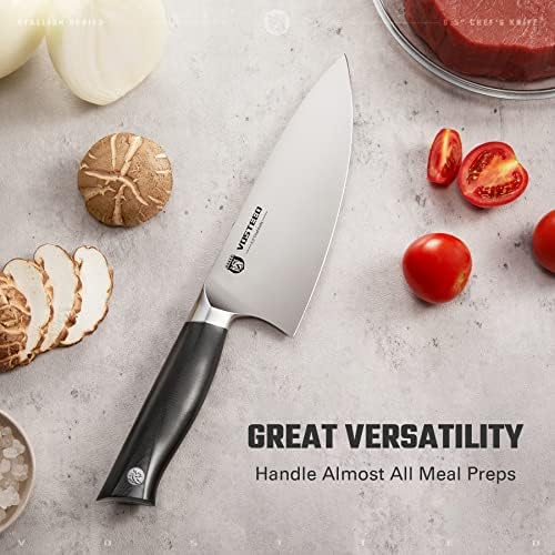 סכין סט של 3-8 אינץ יפני פלדת שף סכין, 6.5 אינץ שף סכין, ו 5 אינץ קצבים / מטבח סכין שירות למטבח
