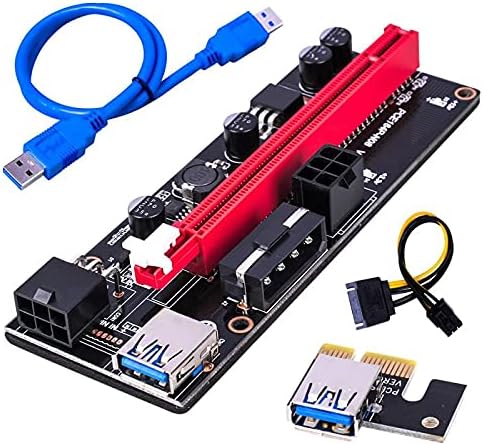 מחברים חדשים ביותר Ver009 USB 3.0 PCI -E Riser ver 009S Express 1x 4x 8x 16x מארח מתאם מתאם SATA 15 pin עד