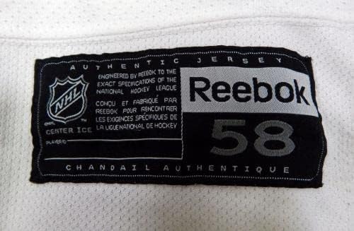 משחק ריינג'רס בניו יורק השתמש בתרגול לבן ג'רזי ריבוק 58 DP32418 - משחק משומש גופיות NHL