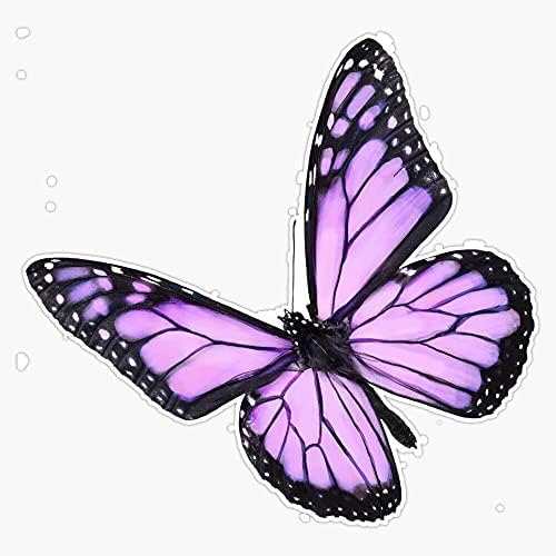 EB Store Lavender Butterfly ויניל מדבקה אטומה למים מדבקות מכונית מחשב נייד חלון חלון פגוש מדבקת 5 אינץ ', Ebstore-Stickers-110