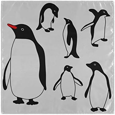 Enevotx מפיות קוקטיילים דקורטיביים מפיות חמוד פינגווין חמוד חורפי שולחן מזדמן מפיות 20 x 20 אינץ