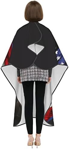 דגל אמריקאי קירח נשר יוניסקס סלון שיער חיתוך בד קייפ מספרה ספרות מספרה עטוף תספורת סינר סינר מבד