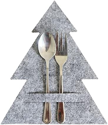 עגול שולחן מחצלות רחיץ מזלג חג המולד שולחן כיסוי קישוט סכום עץ 4 יחידות ומטבח;אוכל בר מפואר צלחות