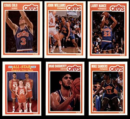 1989-90 Fleer Cleveland Cavaliers כמעט צוות שלם קבע את קליבלנד קאבלירס NM/MT Cavaliers