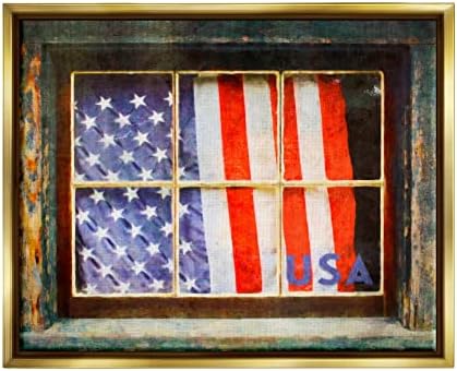 תעשיות סטופל דגל אמריקאי פטריוטי דגל כפרי חלון חגיגי בית, עיצוב מאת אולפני גרפיטי