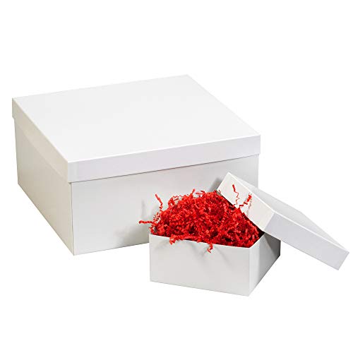 מכסי קופסאות מתנה של אבידיטי, 12 על 12, לבן טוב לחגים, ימי הולדת ואירועים מיוחדים