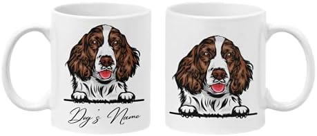 אזאו אישית אנגלית ספרינגר ספנייל ספל, 11 עוז קרמיקה ספלים-כלב מתנות לנשים, גברים-בעל חיית המחמד כוס קפה ליום