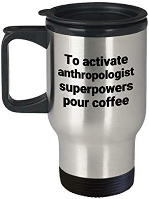 ספל נסיעות אנתרופולוג - פלדת אל חלד מבודדת תרמית אנתרופולוגיה של מעצמות קפה מתנה קפה