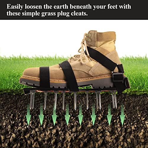 נעלי אוורור דשא קריסטל לימון-נעלי ספייק לאוורור דשא ללא מאמץ - כלי חצר אידיאליים לדשא בריא יותר