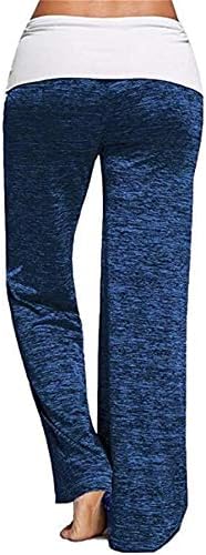 מכנסי יוגה יוגה של Andongnywell רגל רחבה נוחה משוררת טרקלין רופף ארוך פלאצו אימון מכנסי טרנינג