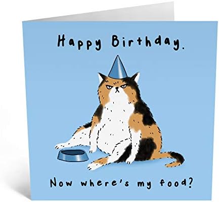 מרכז 23 - כרטיסי יום הולדת מצחיקים לגברים - 'איפה האוכל שלי' - כרטיס יום הולדת מהנה לבעל - כרטיסי