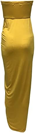 בתוספת גודל חולצת סטרפלס מקסי שמלה לנשים חוף חופשה סקסי משובץ בגד גוף שמלה גבוהה סדק שמלה קיצית טרנדי