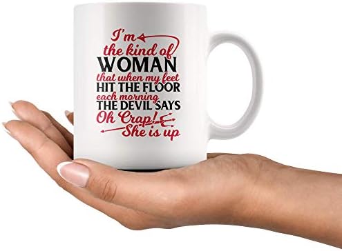 מצחיק השראה קפה ספל לנשים הו שטויות היא עד 11 עוז חידוש נושא קפה כוס ספל מתנה גדולה עבור אחת