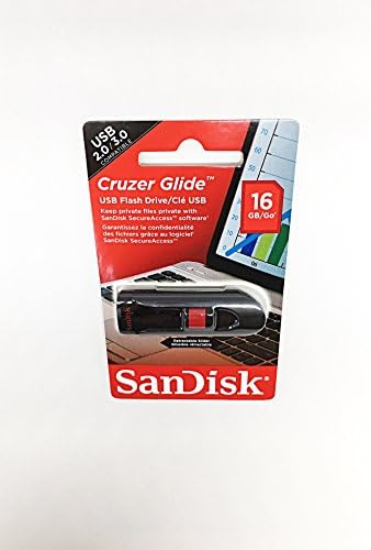 Cruzer Glide Glide USB כונן הבזק 16 ג'יגה -בייט