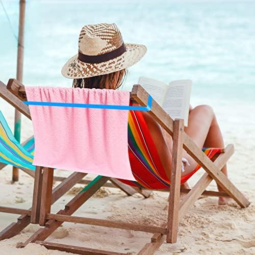 12 חתיכות להקות מגבות כיסא חוף קטעי מגבות רצועות גומיות סיליקון גומיות אלסטיות מרובות רב פונקציה