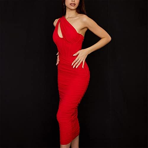 Lkpjjfrg 2023 שמלת עיפרון עטיפת נשים שרוול קצר שכבה בשכבה גבוהה שמלת התנודדות נמוכה שמלות גוף לנשים