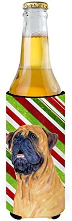 אוצרות קרוליין SS4589muk Mastiff Candy Cane Cane חג חג המולד Ultra Hugger לפחיות דקות, יכול שרוול
