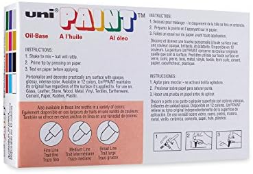 סמן צבע מבוסס שמן PX-20 UNI-PAINT, נקודה בינונית, סגול, ספירת 1